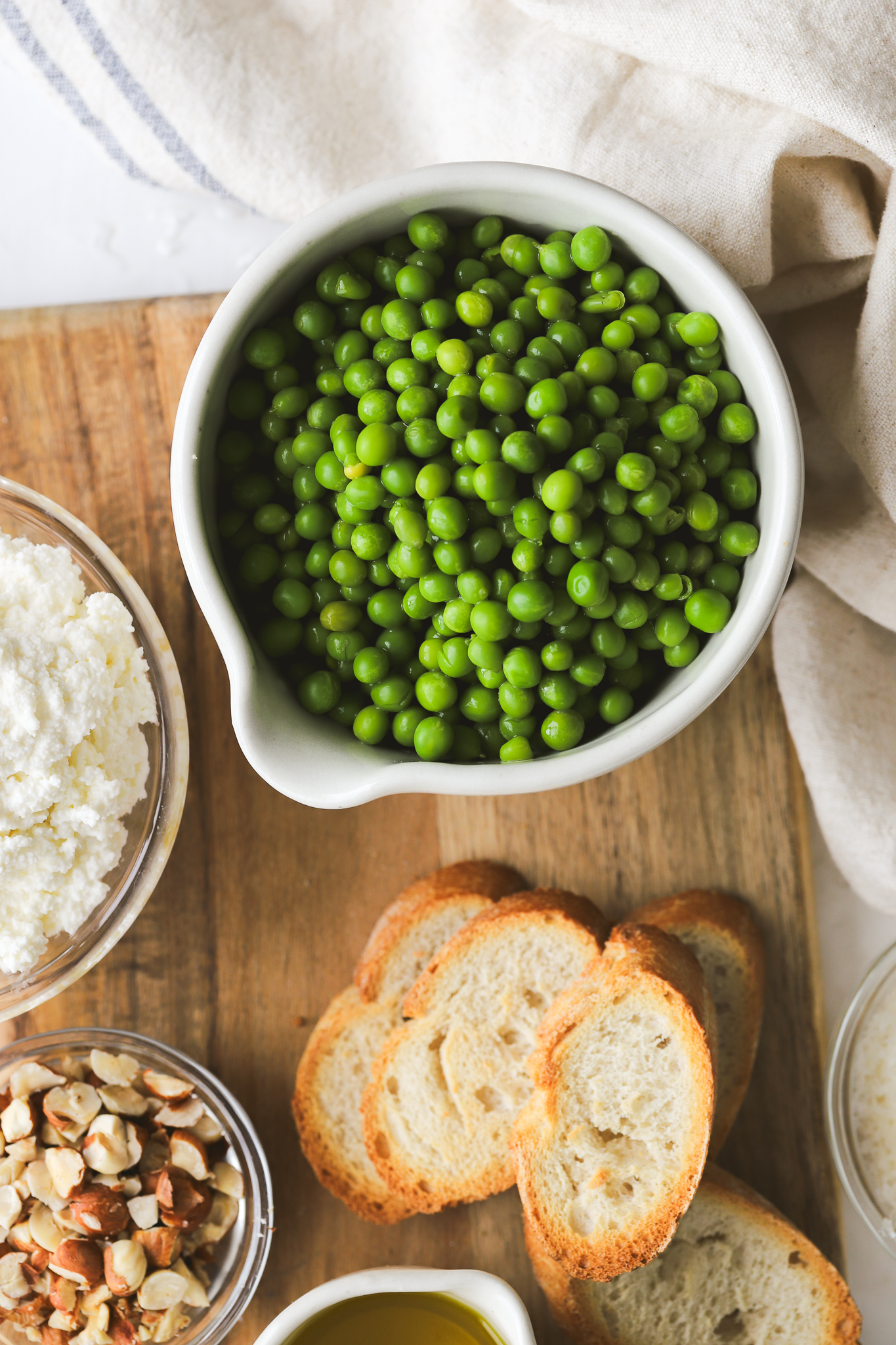 Spring peas in a bowl