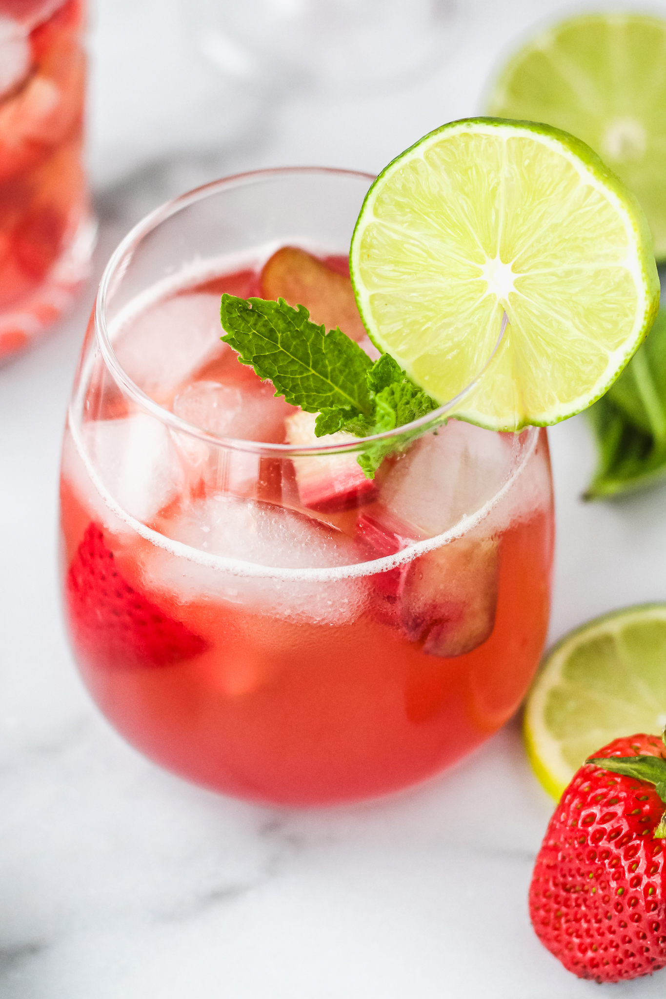 angled photo of kombucha sangria