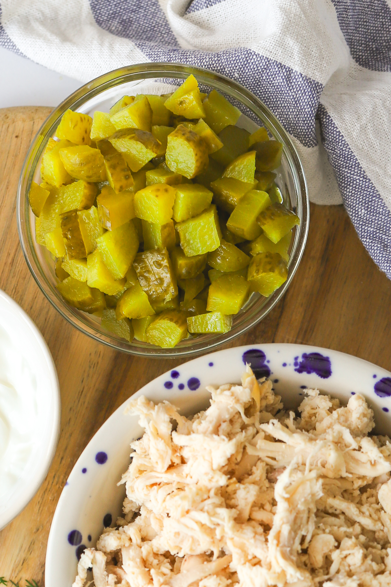 dill pickles in bowl