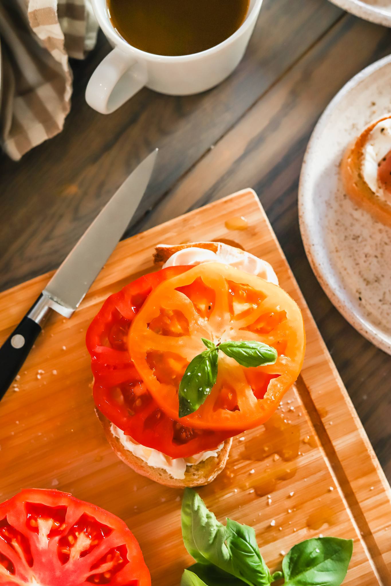 tomato and basil summer toast recipes