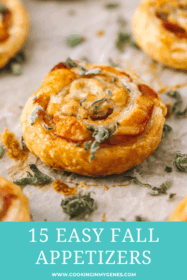 prosciutto, sage and gruyere puff pastry pinwheels