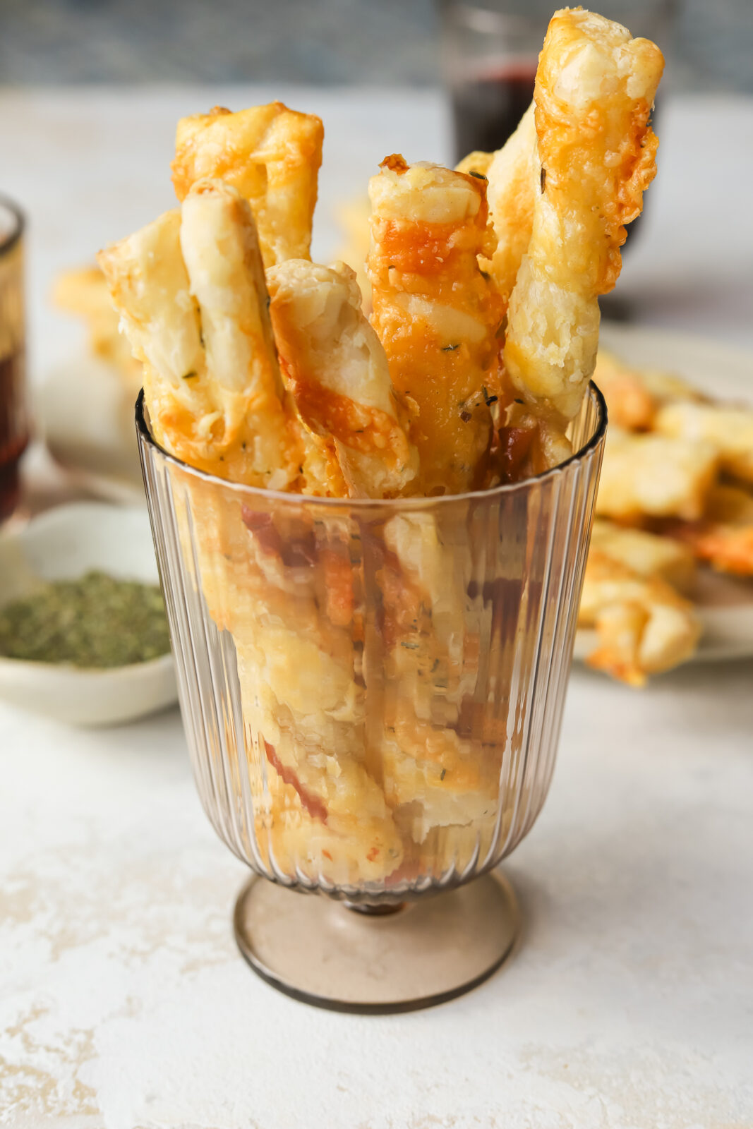 cheese twists in a cup