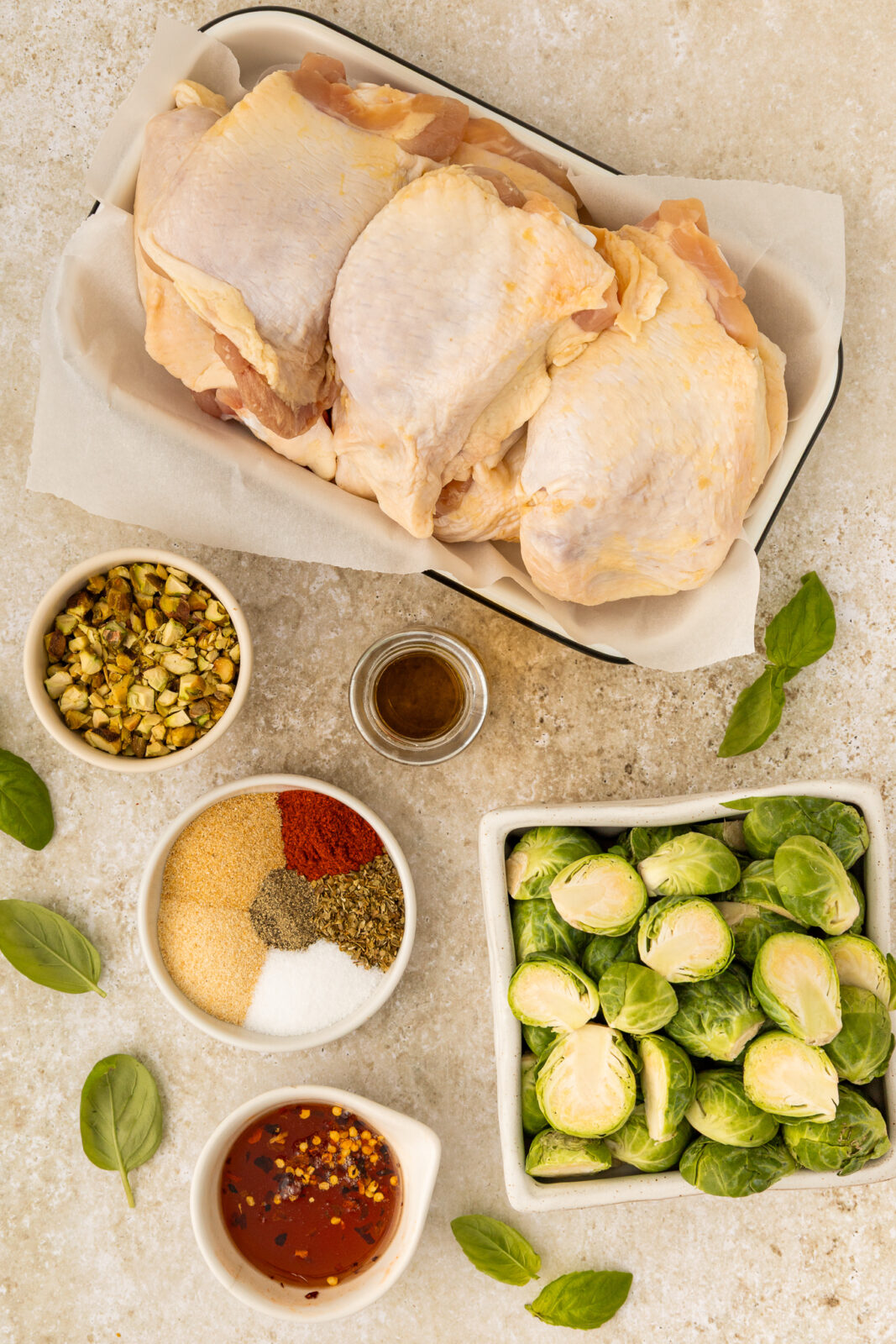 ingredients to make sheet pan chicken