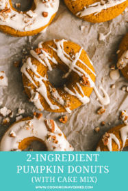 close up of pumpkin donut with maple icing