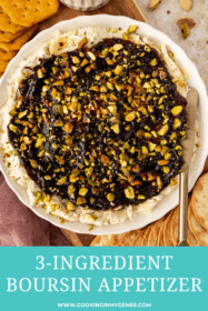 close-up of 3-ingredient boursin appetizer on a plate