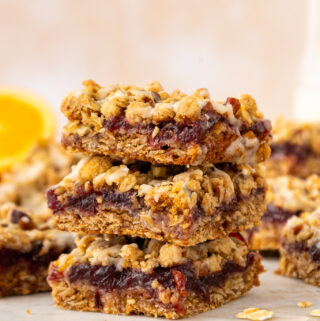 stack of cranberry bars