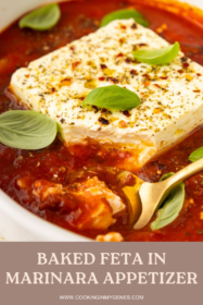 spoon serving baked feta