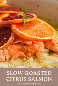 close up of slow roasted salmon