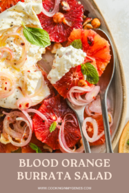 blood orange salad on serving spoons