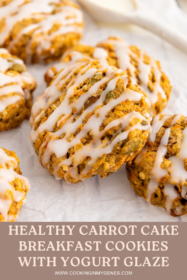 carrot cake cookies with yogurt glaze