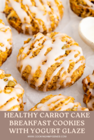 carrot cake cookies with yogurt glaze